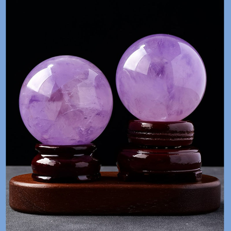 Natural Brazilian amethyst ball rough stone polished violet amethyst ball energy stone seven star array feng shui ball ornaments