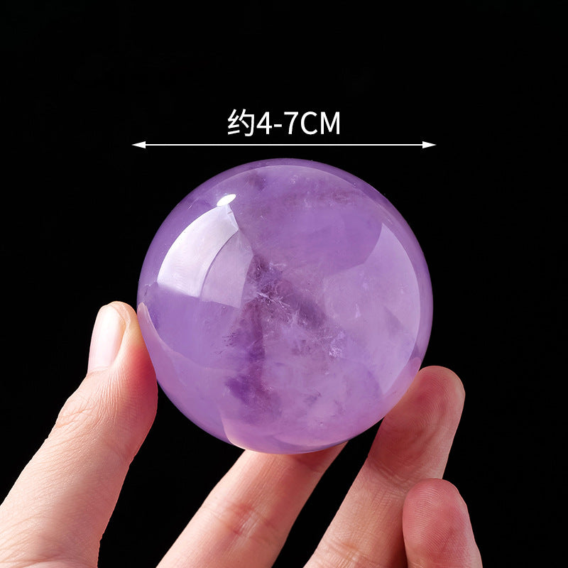 Natural Brazilian amethyst ball rough stone polished violet amethyst ball energy stone seven star array feng shui ball ornaments