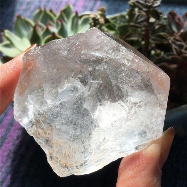 Natural transparent white crystal raw stone mine mark, natural large piece of white crystal