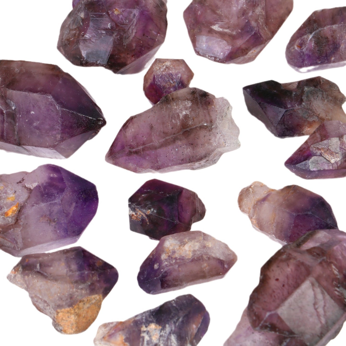 Natural amethyst loose stone, titanium crystal aromatherapy diffuser stone, demagnetized mineral specimens