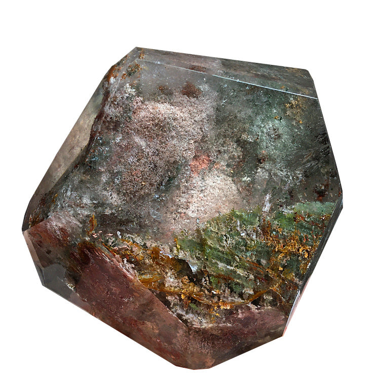 Natural green ghost stone ornaments, irregular shapes, energy stones, four-season ghost cornucopia, thousand-layer pyramid ore specimens, home decoration ornaments