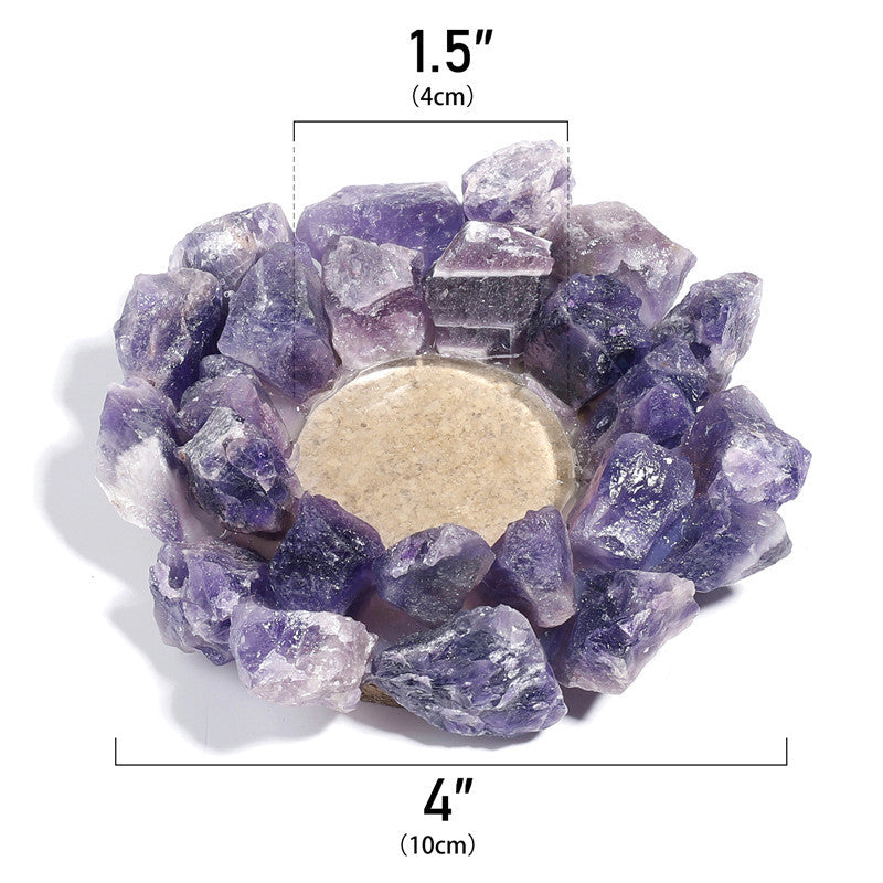 Natural amethyst crystal candlestick, European wedding candlestick, home decoration crafts