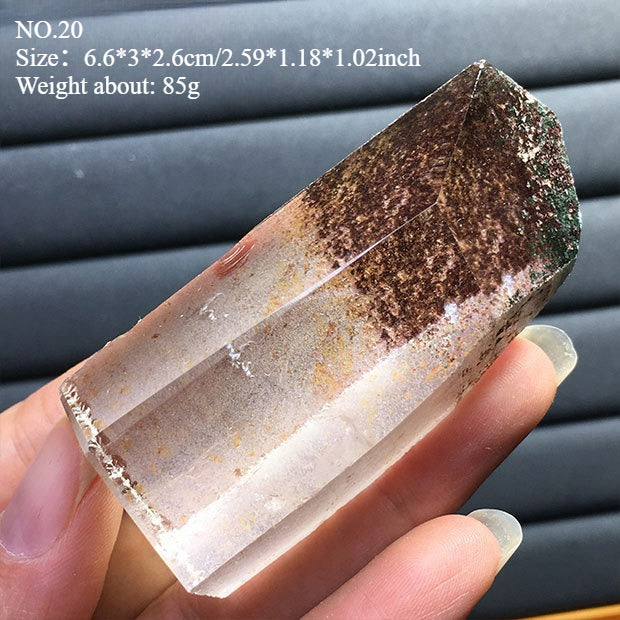 Natural green ghost stone ornaments, irregular shapes, energy stones, four-season ghost cornucopia, thousand-layer pyramid ore specimens, home decoration ornaments