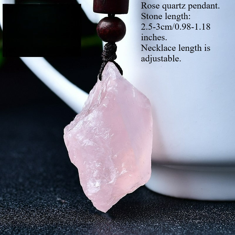Natural crystal pendant, mineral specimen, men's and women's jewelry pendant, necklace length adjustable