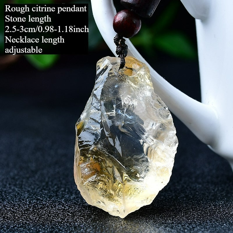Natural crystal pendant, mineral specimen, men's and women's jewelry pendant, necklace length adjustable