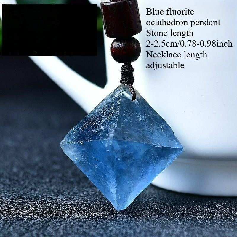 Natural crystal pendant, mineral specimen, men's and women's jewelry pendant, necklace length adjustable