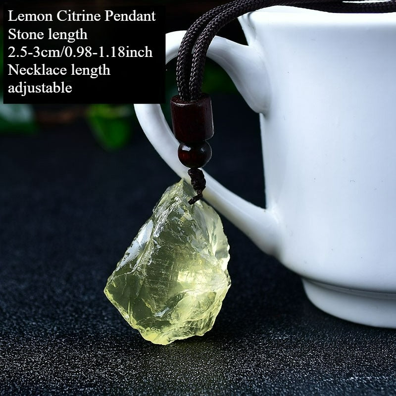 Natural crystal pendant, mineral specimen, men's and women's jewelry pendant, necklace length adjustable