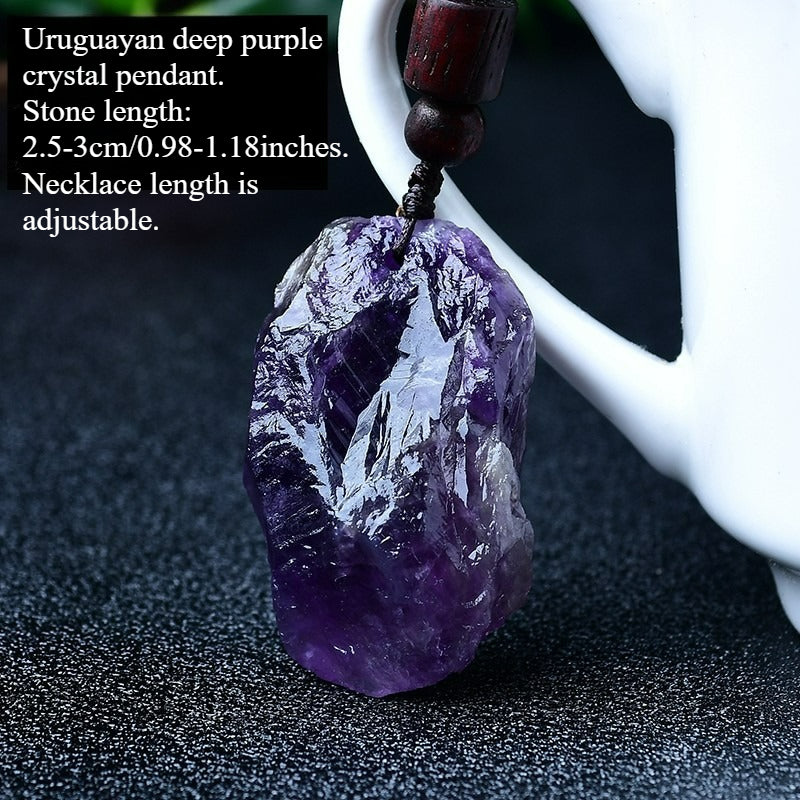 Natural crystal pendant, mineral specimen, men's and women's jewelry pendant, necklace length adjustable