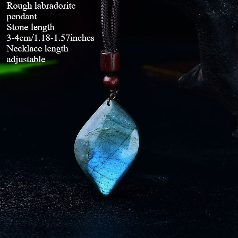 Natural crystal pendant, mineral specimen, men's and women's jewelry pendant, necklace length adjustable