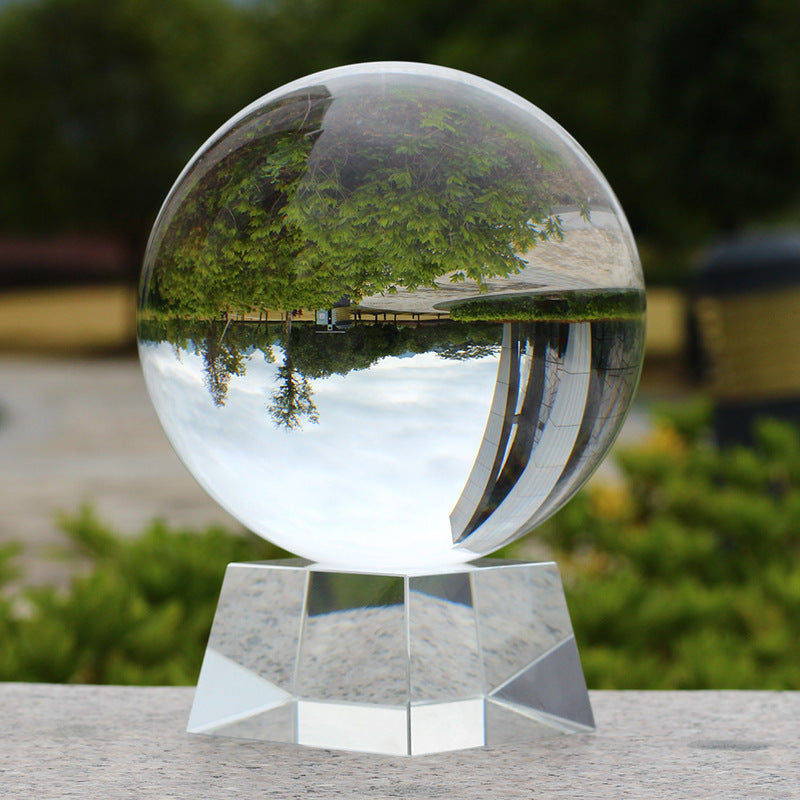 Transparent white crystal ball, crystal ball ornaments