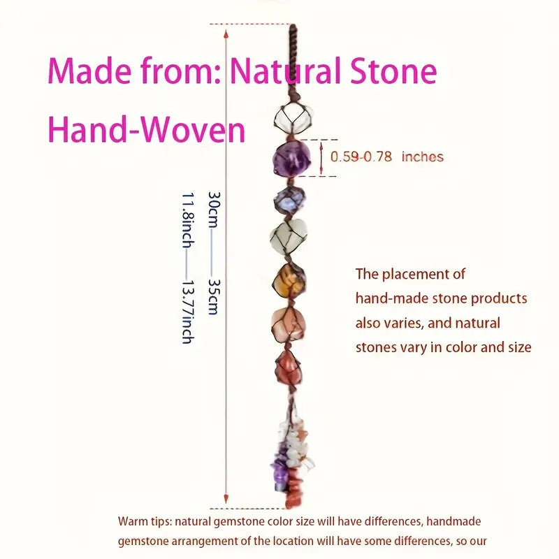Natural colorful crystal pendants, hand-woven car pendants, window sill pendant accessories