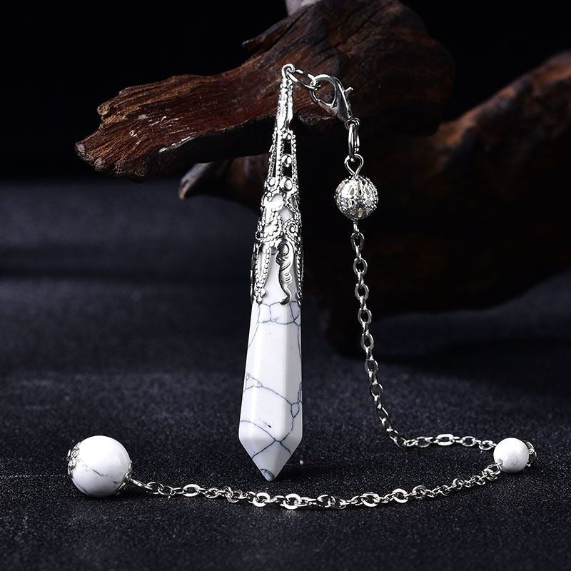 Natural amethyst pendant, single-point hexagonal column accessory, energy crystal ornament