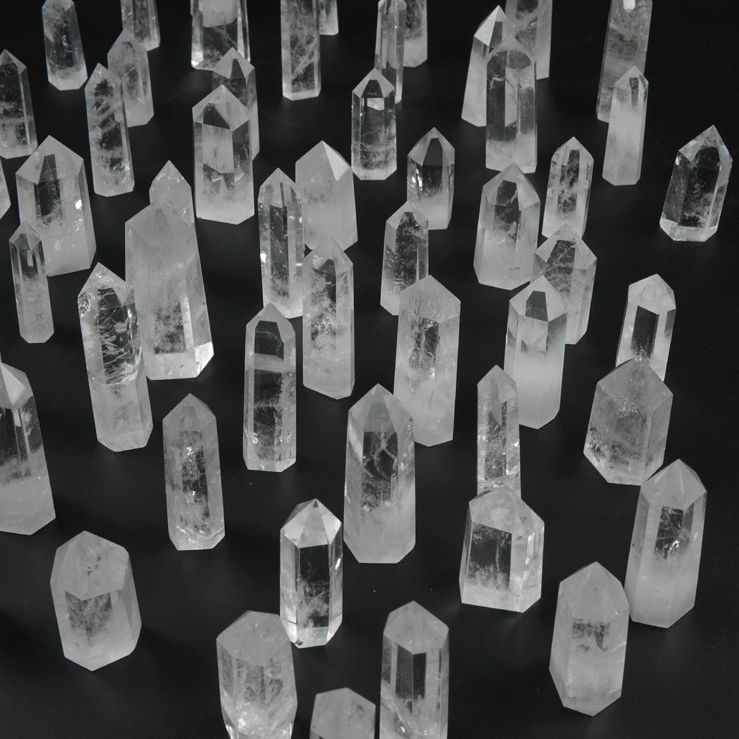White crystal column natural crystal hexagonal prism raw stone mine standard ornaments