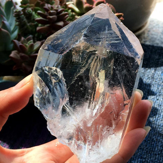 Natural transparent white crystal raw stone mine mark, natural large piece of white crystal
