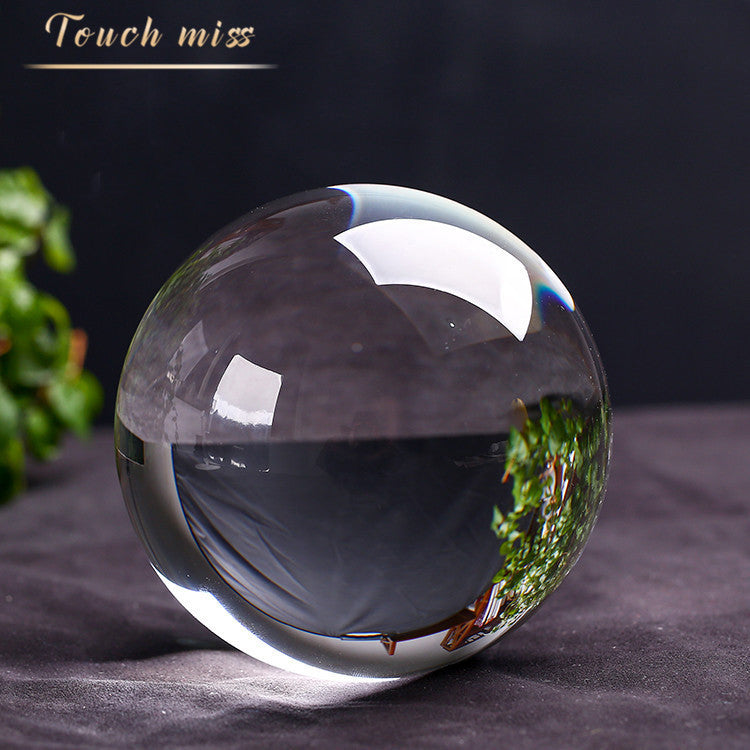 Transparent white crystal ball, crystal ball ornaments