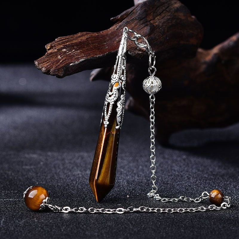 Natural amethyst pendant, single-point hexagonal column accessory, energy crystal ornament