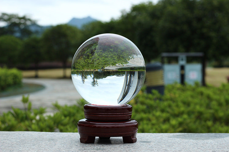 Transparent white crystal ball, crystal ball ornaments