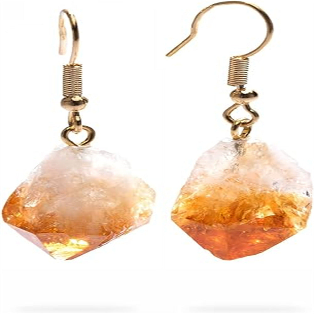 Natural irregular citrine earrings 2-3cm/0.78-1.18inch