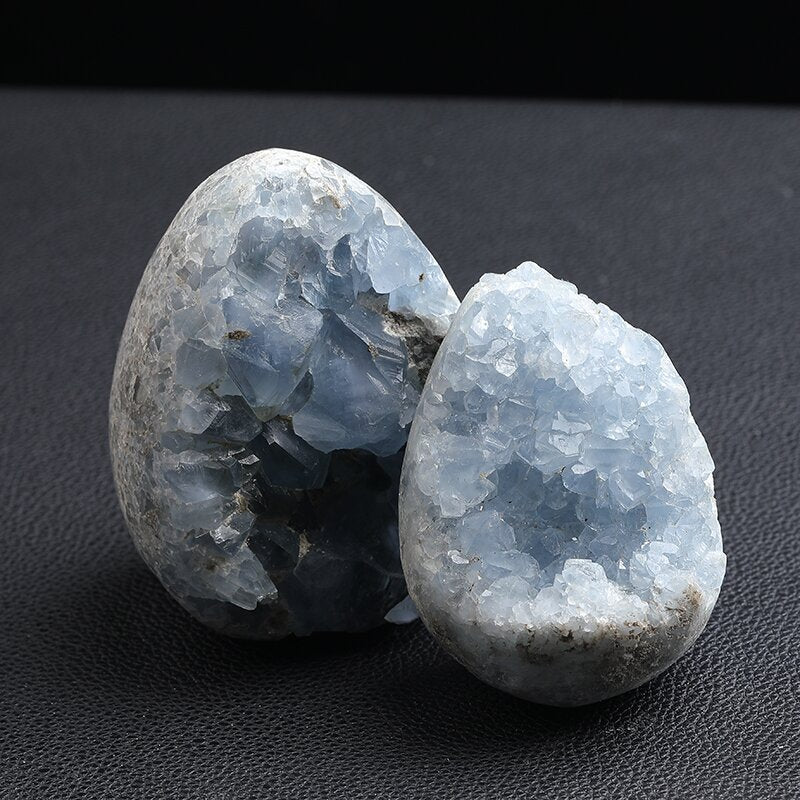 Natural blue geode ornaments, lapis lazuli crystal cave, mineral raw stone handicraft ornaments, healing crystals