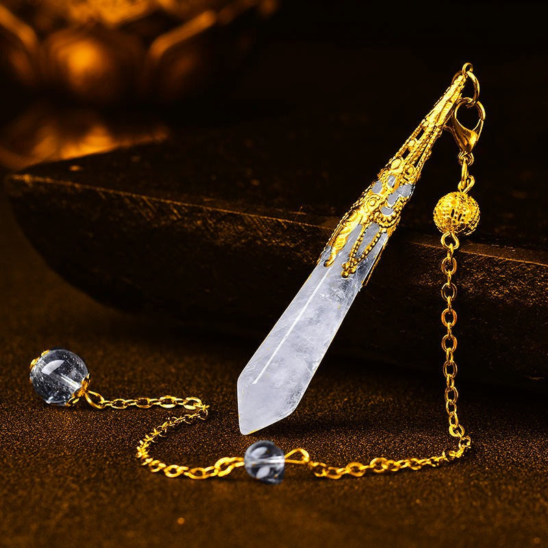 Natural amethyst pendant, single-point hexagonal column accessory, energy crystal ornament