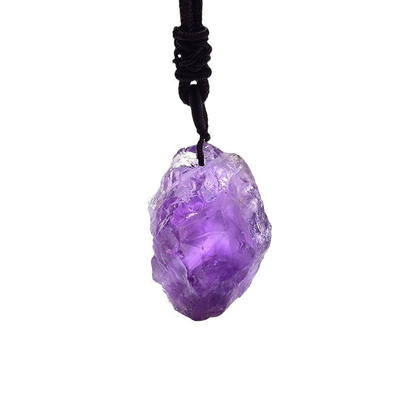 Natural crystal pendant, mineral specimen, men's and women's jewelry pendant, necklace length adjustable