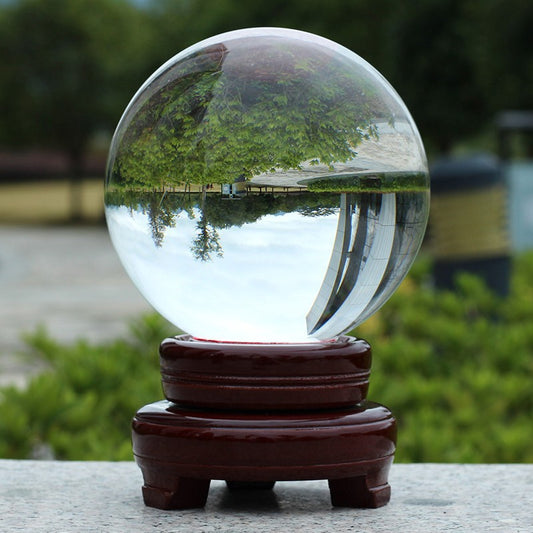 Transparent white crystal ball, crystal ball ornaments