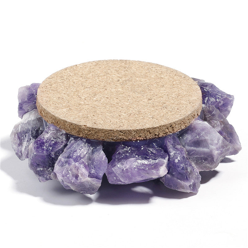 Natural amethyst crystal candlestick, European wedding candlestick, home decoration crafts