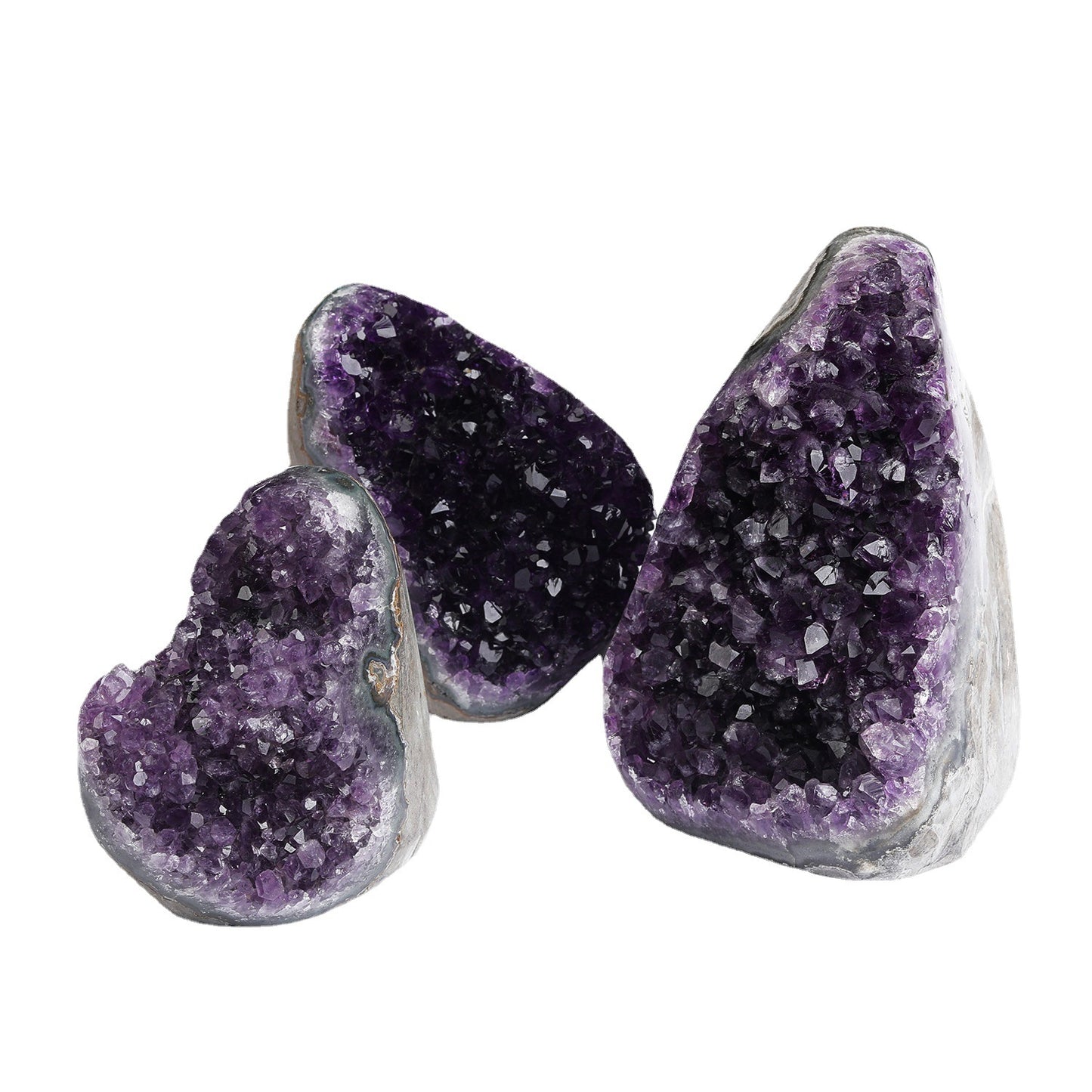 Natural amethyst cluster ornaments, amethyst geode raw stone mineral mark, amethyst cluster home ornaments