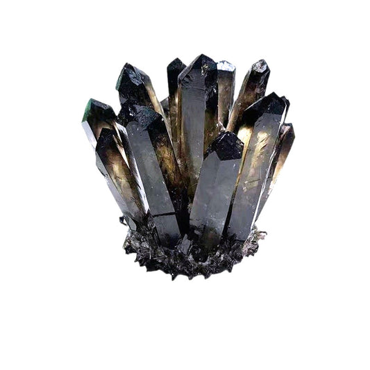 Tea crystal cluster ornament, mineral marker crystal tea cluster energy stone degaussing
