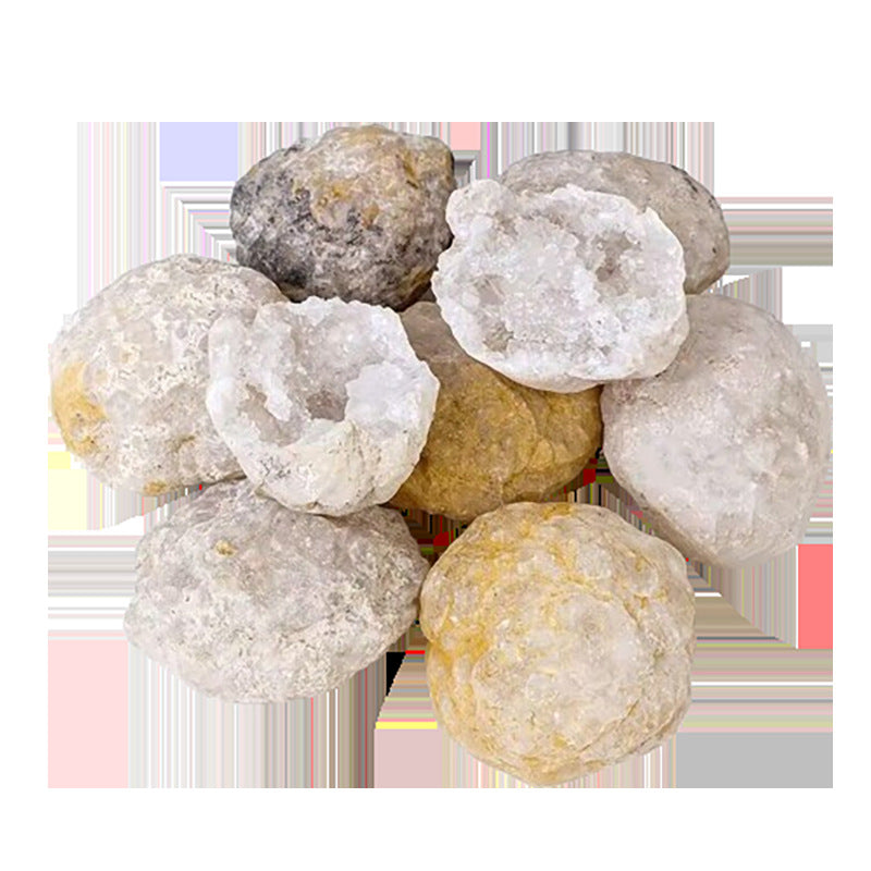 Moroccan natural agate white crystal cave, decorated with white crystal raw stones, wealth gathering crystal cluster mineral specimen.