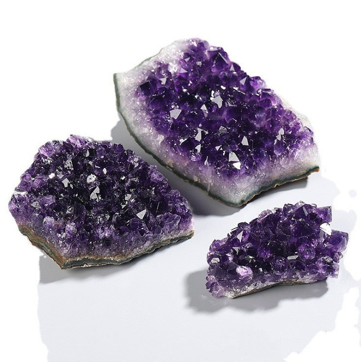 Natural amethyst cluster ornaments, amethyst geode raw stone mineral mark, amethyst cluster home ornaments