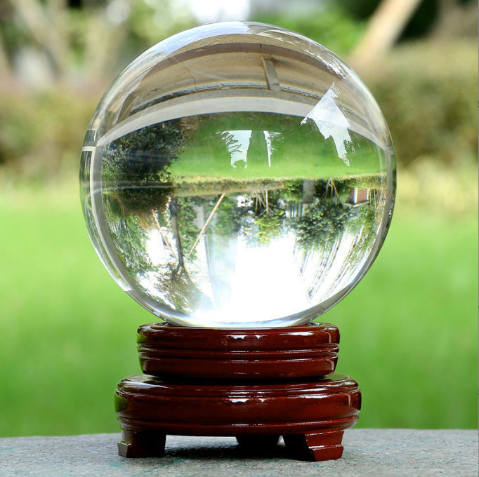 Transparent white crystal ball, crystal ball ornaments