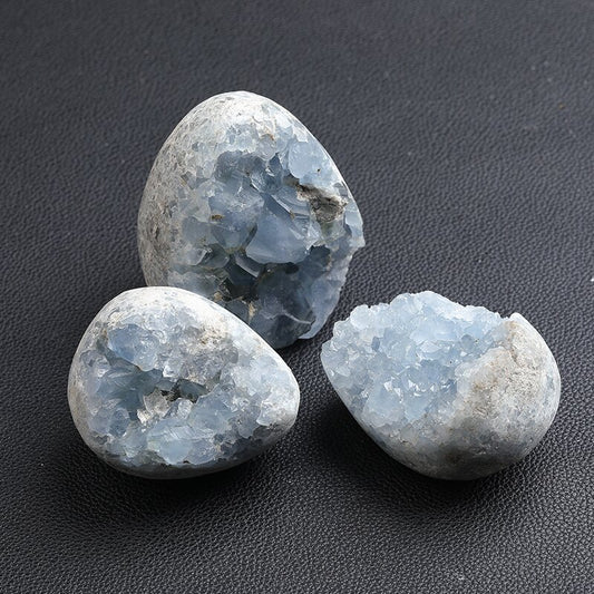 Natural blue geode ornaments, lapis lazuli crystal cave, mineral raw stone handicraft ornaments, healing crystals