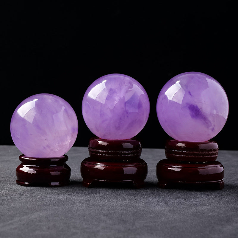 Natural Brazilian amethyst ball rough stone polished violet amethyst ball energy stone seven star array feng shui ball ornaments