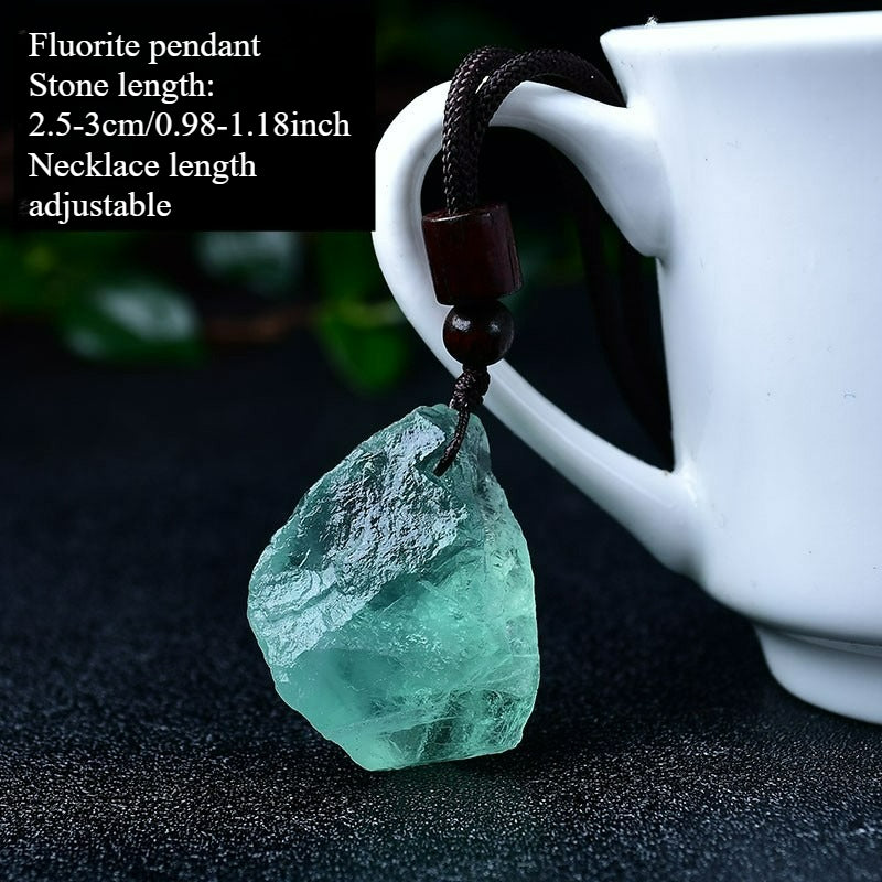 Natural crystal pendant, mineral specimen, men's and women's jewelry pendant, necklace length adjustable