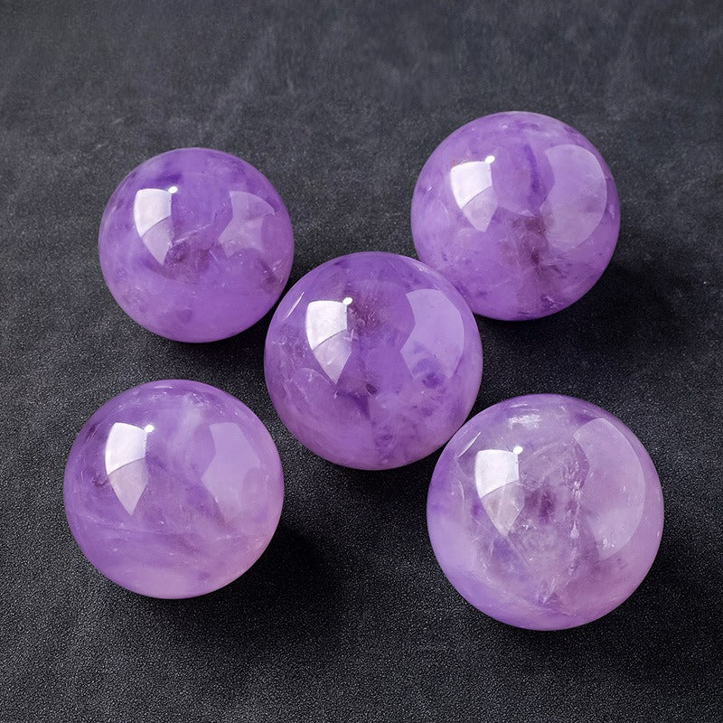 Natural Brazilian amethyst ball rough stone polished violet amethyst ball energy stone seven star array feng shui ball ornaments