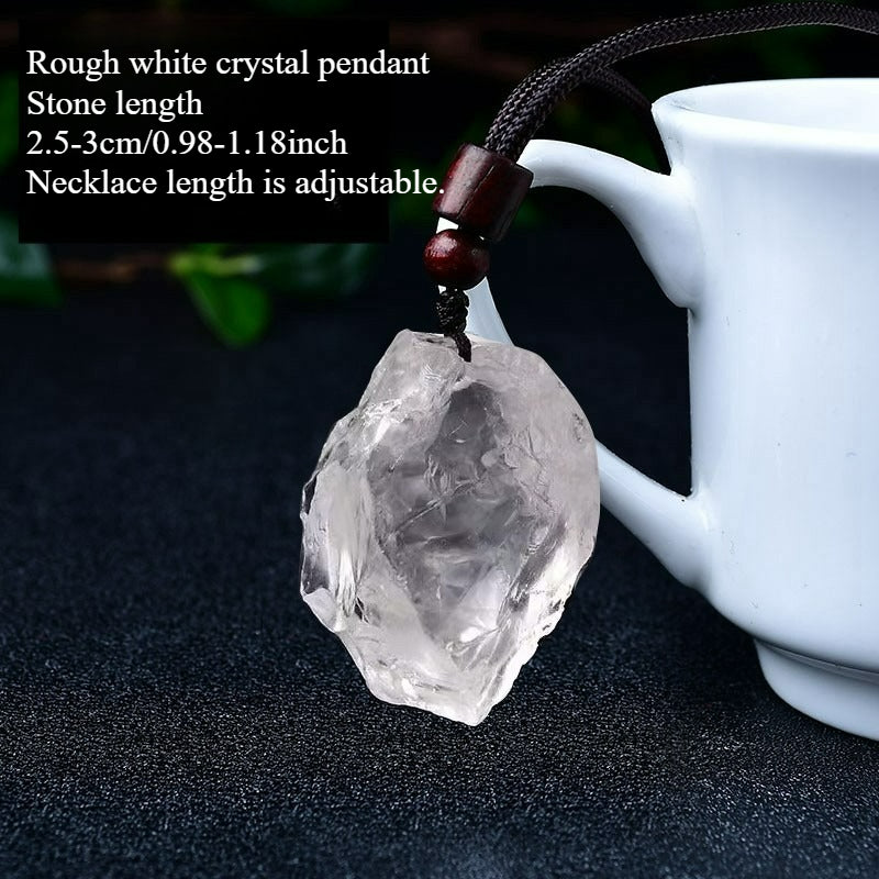 Natural crystal pendant, mineral specimen, men's and women's jewelry pendant, necklace length adjustable